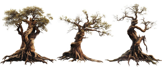 Poster - Ancient Trees with Twisted Branches and Roots