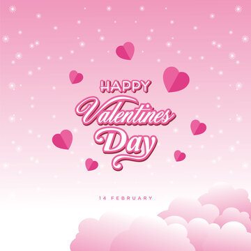 Happy Valentine's day Romantic background with Heart 