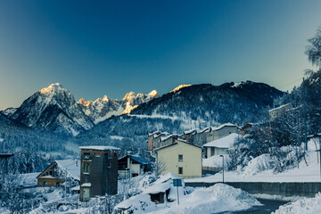 Wall Mural - Cold morning in the heart of Julian Alps