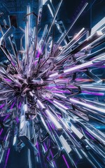 Poster - Abstract background futuristic technology style