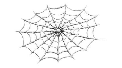 Spider web with spider, transparent background