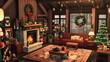 © Usman - Festive Christmas room filled with cozy seasonal decor