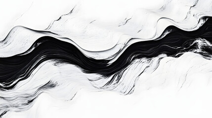 Wall Mural - Black and white 4k texture. Minimal clean modern wallpaper. Perfect background with abstract fluid shapes.