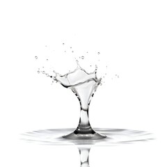 Poster - Water droplet impact in a glass