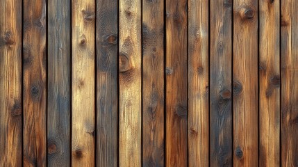 Poster - A close-up shot of a wooden wall with intricate grain patterns and natural imperfections