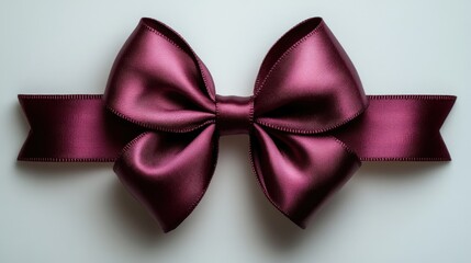Aufkleber - A simple purple bow placed on a clean white surface