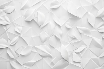 Poster - A close-up shot of a wall made entirely of white paper, ideal for use in backgrounds or as a decorative element