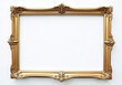 © Galeno - elegant gold christmas frame sits alone clean solid white