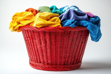 Aufkleber - A bright and cheerful basket overflowing with vibrant clothing items