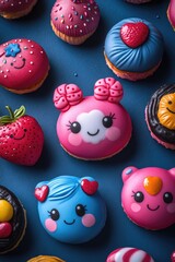 Poster - A variety of decorated cupcakes