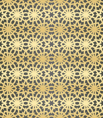 Poster - Islamic background with traditional style arabic. Seamless pattern for card, background, fabric or abstract design. Muslim ornament.