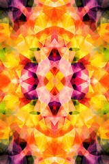 Poster - A digital painting of a vibrant flower with multiple colors