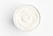 © Maryna - Creamy Greek yogurt in white bowl against plain white background. Smooth texture, healthy food ingredient. Perfect for breakfast snack. Natural, wholesome product. Simple, delicious. Versatile dish.