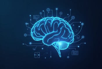 Fototapete - Conceptual technology illustration of artificial intelligence
