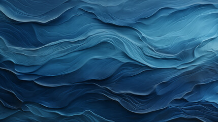 Wall Mural - blue wave with a lot of detail. the wave is very long and has a lot of detail