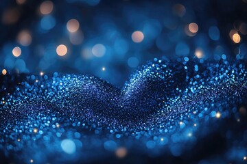 Poster - a close-up shot of a shiny blue surface, ideal for designs and backgrounds
