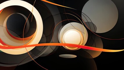 Leinwandbilder - High quality abstract motion graphics featuring swirling circles and flowing colors in 4k resolution for a visually stunning experience