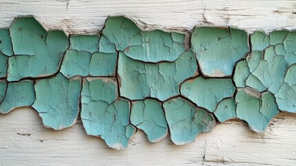 Poster - Close-up shot of peeling paint on a wall, highlighting the texture and decay