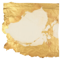 Wall Mural - PNG  Gold marble ripped paper backgrounds white background rectangle.