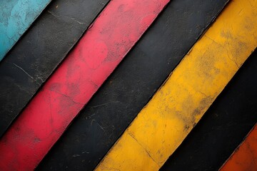 Aufkleber - A detailed view of a vibrant and artistic painted wall, suitable for use in design, decoration or inspiration