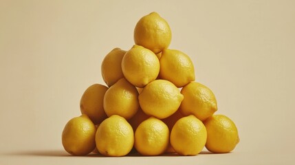 Aufkleber - A pile of lemons stacked on top of each other, a citrus fruit arrangement