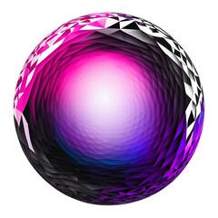 Poster - Gradients of balls shapes futuristic design of coverages vector geometric illustration halftone 3d abstract background of purple pink gradients beads shapes