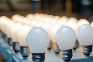 Poster - A collection of light bulbs arranged on a table surface