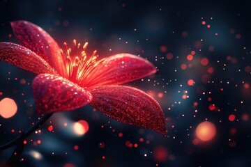 Aufkleber - A close-up shot of a flower on a blurry background, suitable for use in designs and illustrations where simplicity is key