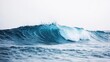 © Jelena - stormy ocean wave crashing dramatically against a stark white backdrop, showcasing deep blue hues and frothy whites, evoking nature's power and urgency