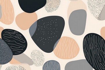 Wall Mural - seamless pattern with stones