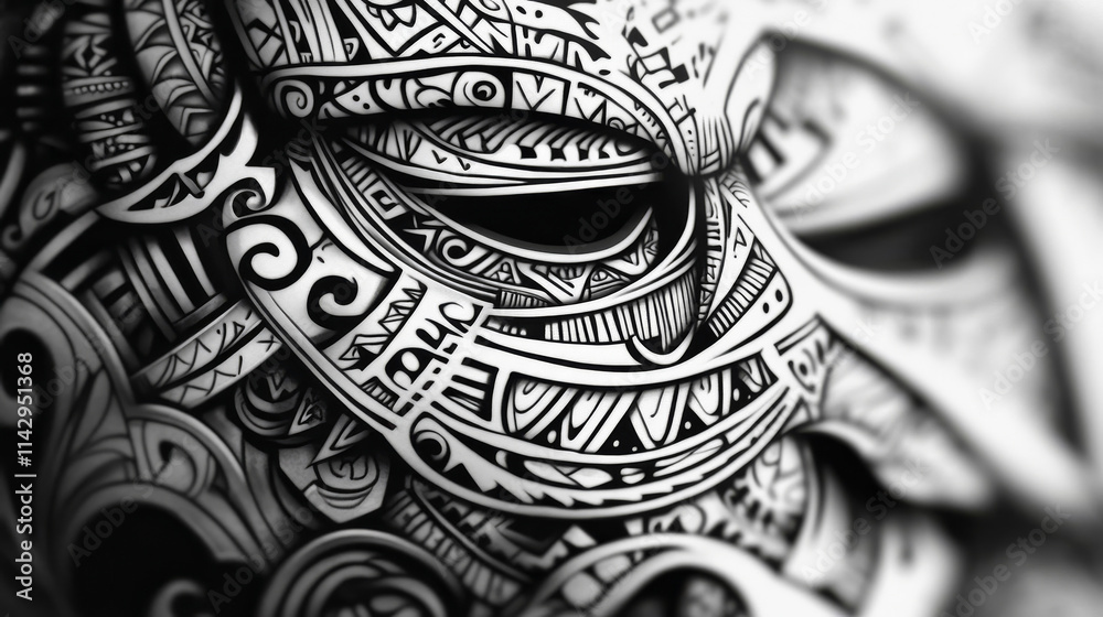 Polynesian Tattoo: Culture, Art, Nature, Black and White, Tribal Stock ...
