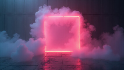 Wall Mural - abstract neon background. generative ai.