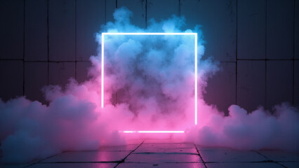 Wall Mural - abstract neon background. generative ai.