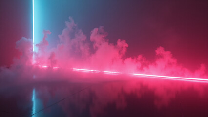 Wall Mural - abstract neon background. generative ai.