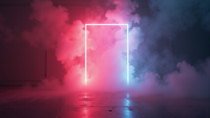 Wall Mural - abstract neon background. generative ai.