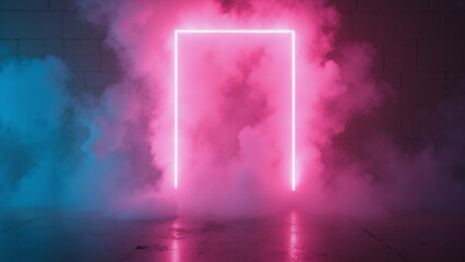 Wall Mural - abstract neon background. generative ai.