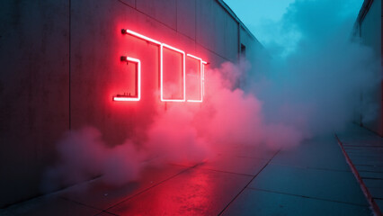 Wall Mural - abstract neon background. generative ai.