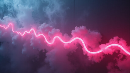 Wall Mural - abstract neon background. generative ai.