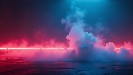 Wall Mural - abstract neon background. generative ai.