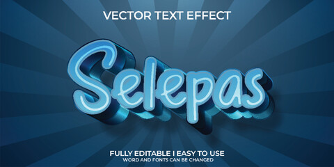 Vector 3D Editable Text Effect