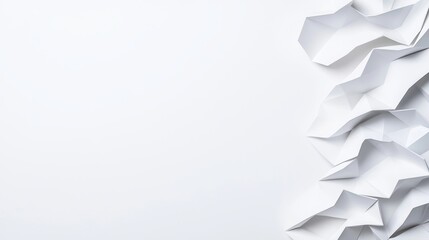 Poster - A white background featuring an abstract geometric polygonal pattern texture.