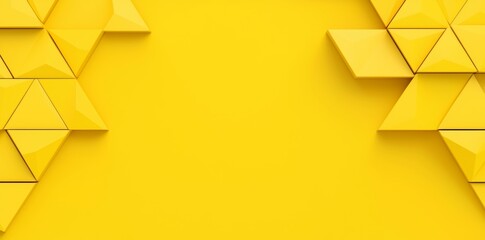 Poster - An abstract backdrop featuring yellow geometric designs and a sleek texture.