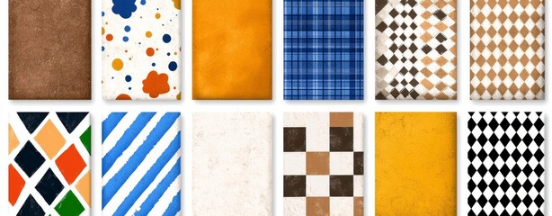 Poster - A minimalist modern set with a geometric motif in shades of beige and white.