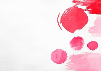 Poster - The soft pink watercolor background is nearly uniform, adorned with lovely brush strokes. It makes an excellent base or template for any design.