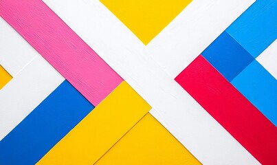Poster - A geometric design with abstract colorful triangles.