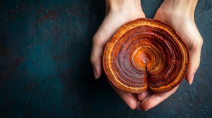 Wall Mural - A person holding a piece of wood in their hands