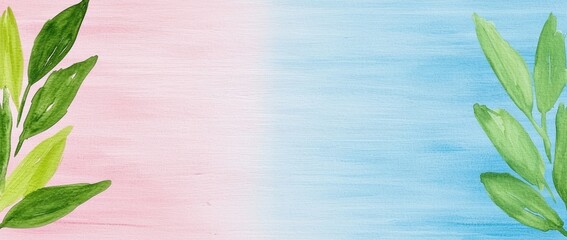 Poster - An abstract watercolor design in blue and white, with a gradient texture and grunge effect, in pastel blue and green tones, ideal for backgrounds or paper banners.
