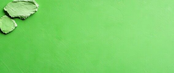 Poster - A grunge-style abstract design with a green watercolor background, a white hazy sky, and a gradient painted texture, ideal for Christmas green backgrounds or paper banners.
