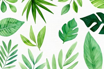 Poster - A detailed view of an abstract watercolor background in green.