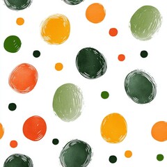 Poster - Illustration of a pattern with dotted diagonal stripes in shades of brown and green.